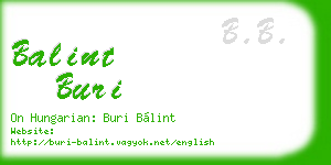 balint buri business card
